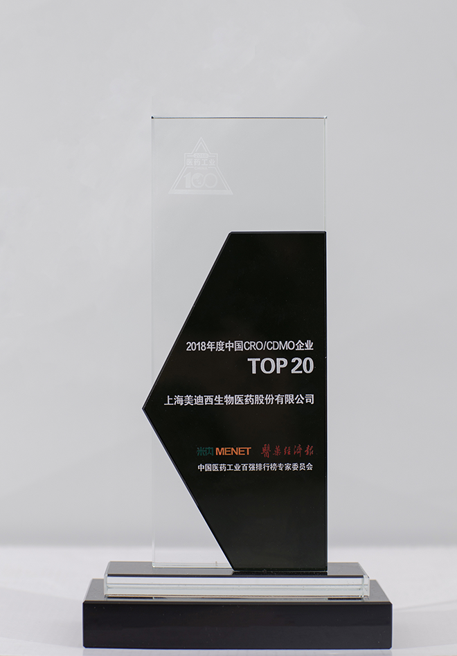 2018年度中国CRO、CDMO企业-TOP20